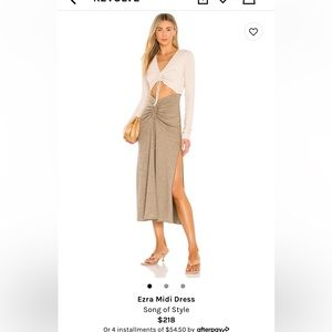 Ezra MIDI Dress Revolve Song of Style (Excellent Condition)